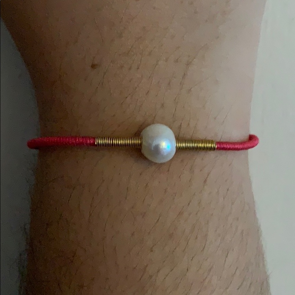 Alvaro Avila Bracelet with Pearl - Coral